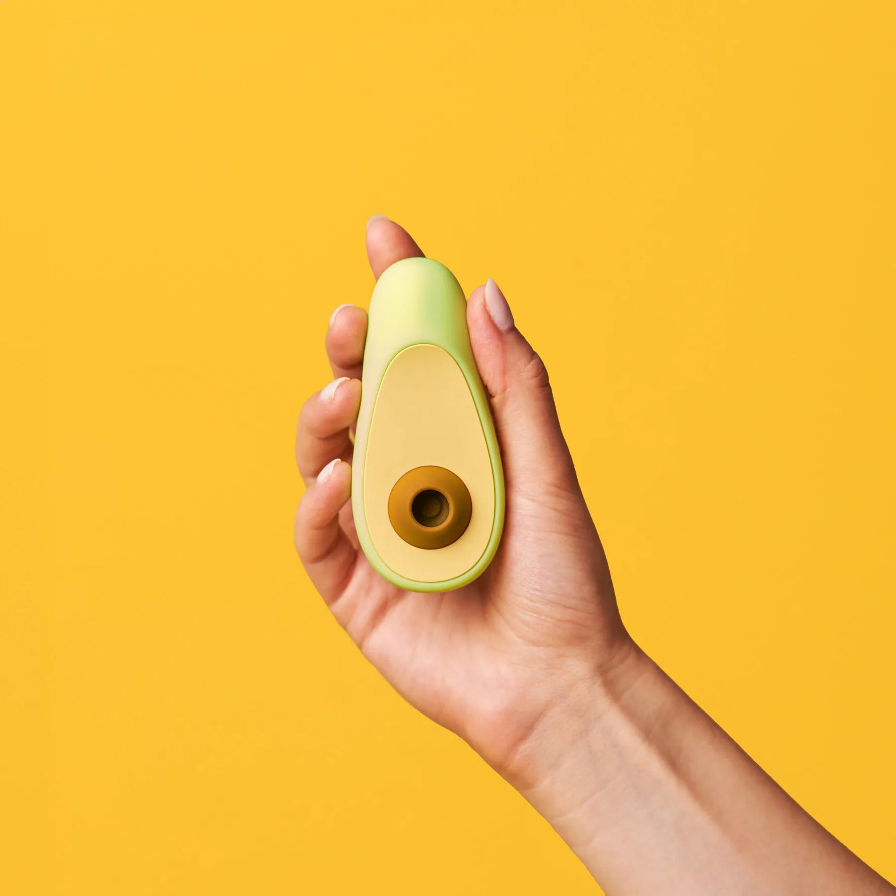 Avocado vibrator — textured surface detail