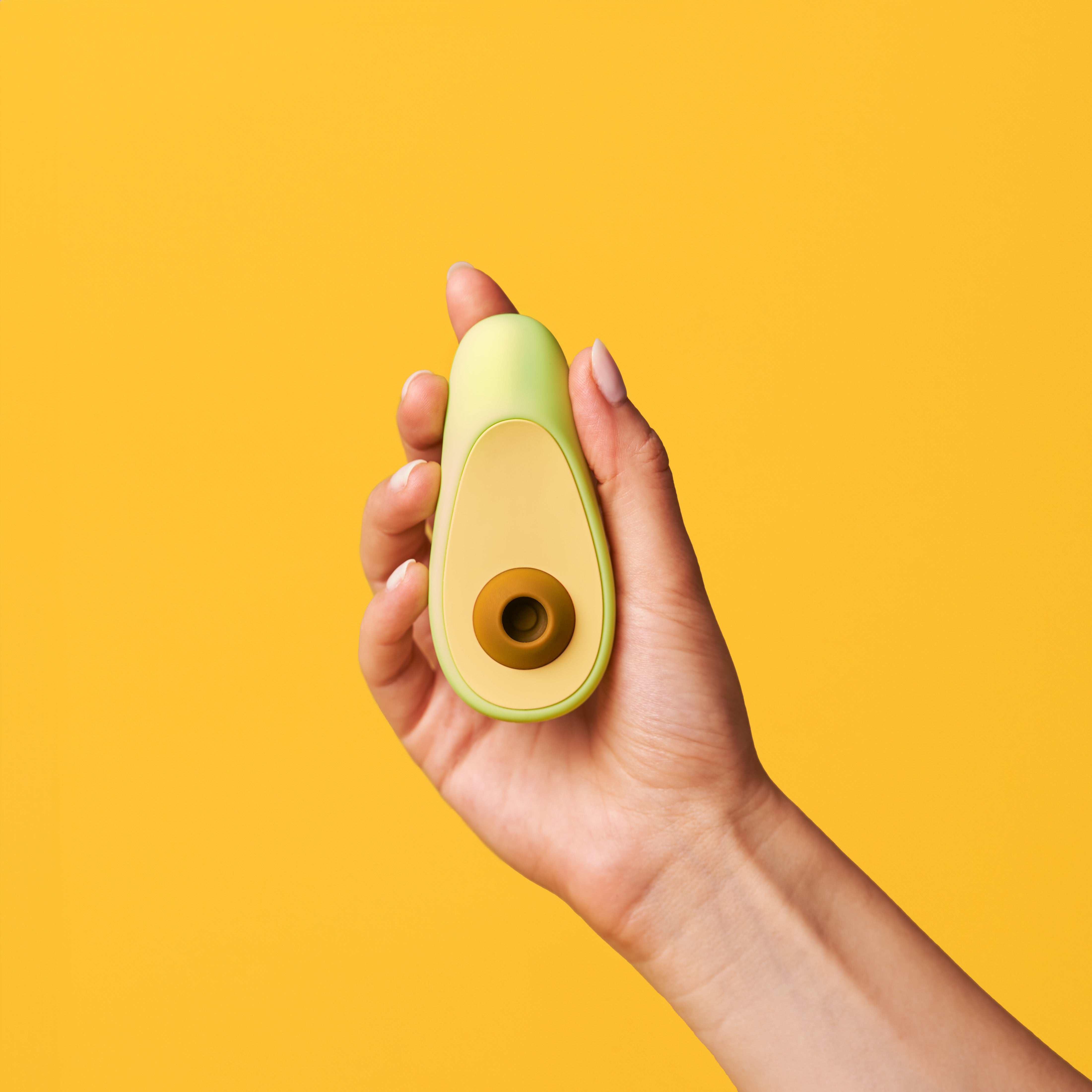 Avocado vibrator — textured surface detail